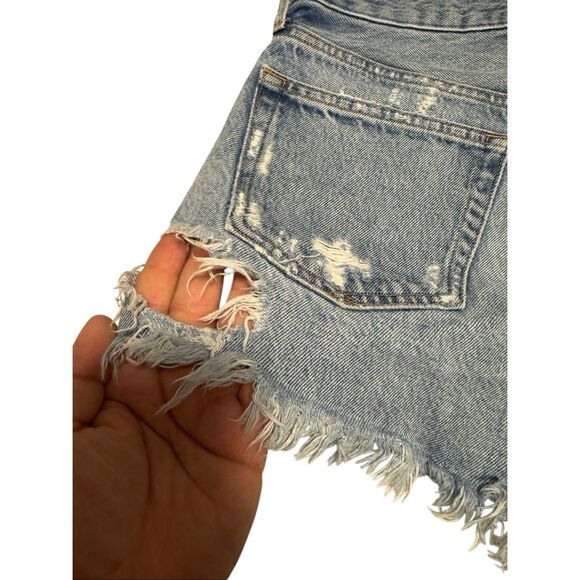 AGOLDE size 26 cut off distressed jean denim shorts - EUC - Picture 5 of 9